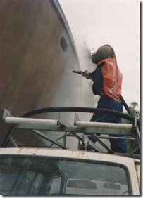 30 Freewind, Bay of Islands, sandblasting