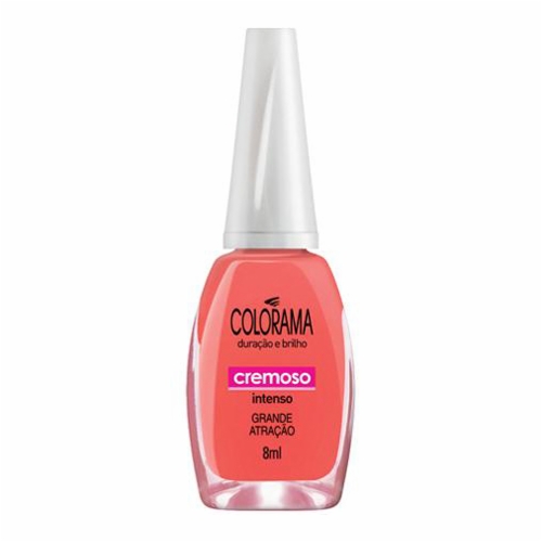 esmalte coral; esmalte grande atração; esmalte da colorama