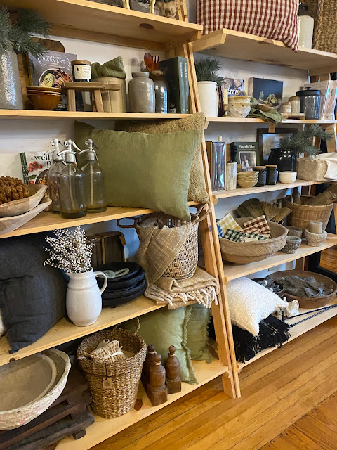 shelves of homeware items