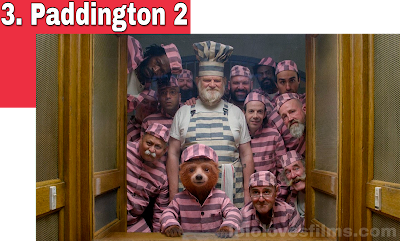 Paddington 2 2018 movie still Brendan Gleeson Ben Whishaw pink shirts in prison