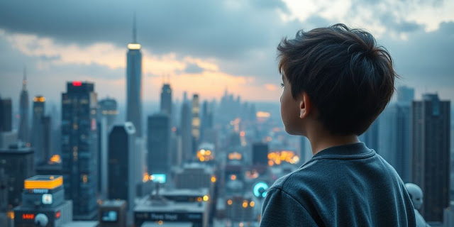 Teenager pondering AI's impact on future job opportunities.