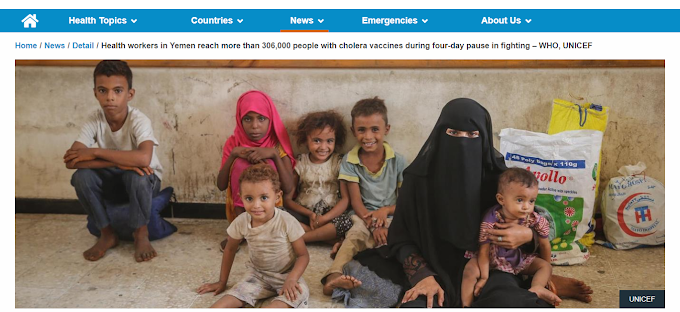 Mais de 306 mil pessoas no Iêmen foram vacinadas contra a cólera 