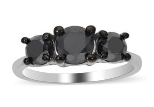 A Petite Ring with Three Accent Stones