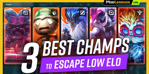 3 Best CHAMPIONS to Escape Low ELO in Every ROLE