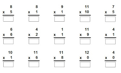 Multiplication - Numbers up to 12  Matematik Tahun 2
