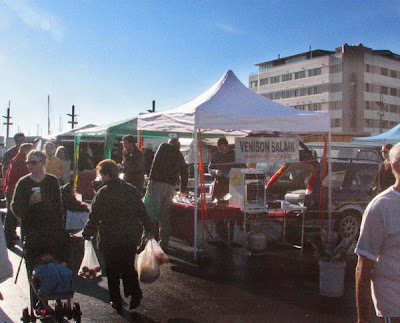 Stalls at Waitangi Park Market