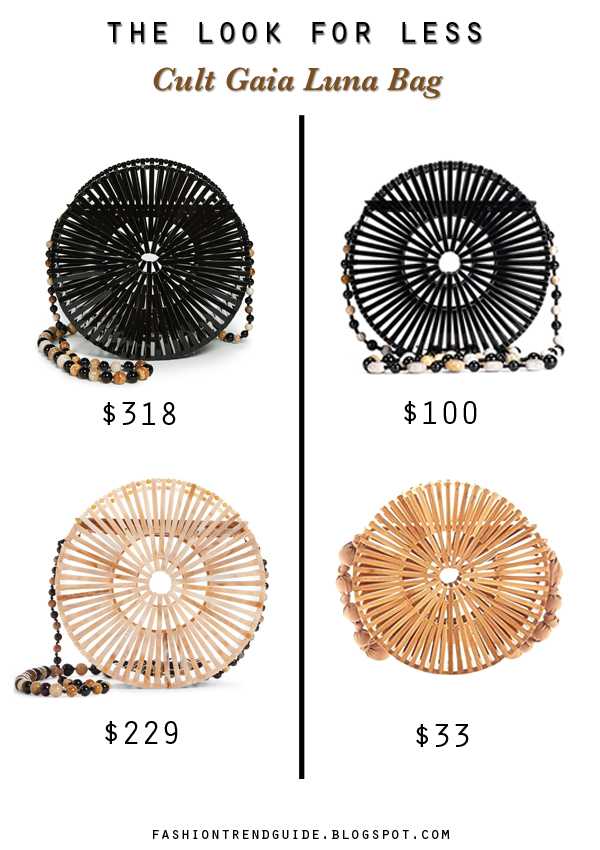 Cult Gaia Luna bag dupes, round bamboo bags for less