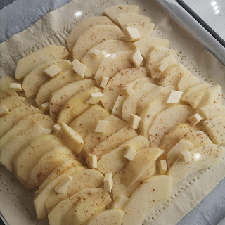 tarta de manzana cruda