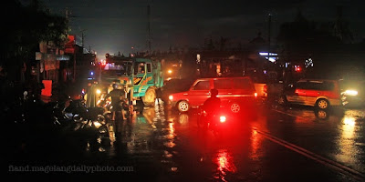 disaster cold lava of Merapi in Magelang District of Indonesia