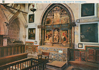 postal, Salamanca, catedral, Santa Bárbara