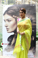 Bollywood Actress Raveena Tandon in Transparent Green Saree at Trailer Launch Of Film Maatr  0009.JPG