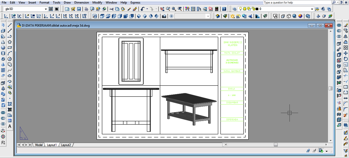 AUTOCAD CARA PRINT 3D DENGAN LAYOUT SEPUTAR KOMPUTER