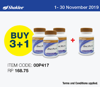 Promosi November 2019 ESP Shaklee, Zinc Plus dan Youth Skincare