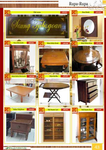 Katalog produk furniture mebel Klender Allia Furniture