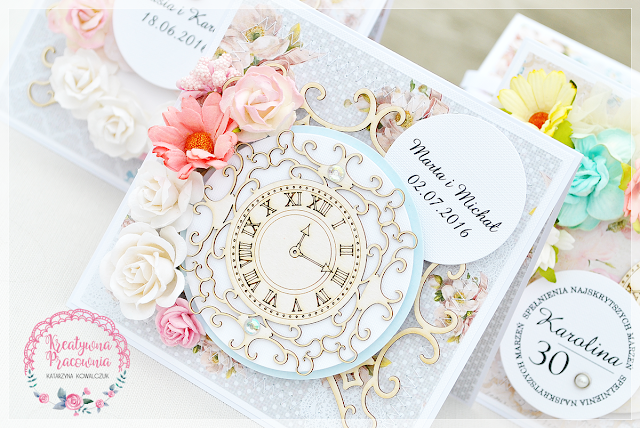 kartka ślubna scrapbooking