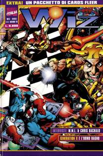 Wiz 13 - Novembre 1996 | ISSN 1124-2345 | CBR 215 dpi | Mensile | Fumetti | Universo Marvel | Supereroi
Numero volumi : 84
Wiz è nata come la rivista ammiraglia di casa Marvel, contenente il meglio del fumetto Marvel moderno affiancato da un nutrito spazio redazionale contenente articoli, news da tutto il mondo, interviste ai più grandi autori, recensioni dei più importanti albi italiani ed esteri, classifiche di vendita, e tutto quanto circola intorno al variegato mondo del fumetto mondiale, dai videogames ai film. Dal numero 55 si è completamente rinnovata per celebrare l’avvento sulle sue pagine di articoli tratti dalla rivista statunitense Wizard, la leader del settore. Ma la parte del leone è senz’altro costituita dai fumetti pubblicati: dall’acclamato MARVEL BOY di Grant Morrison e J.G. Jones a X-MEN: FIGLI DELL'ATOMO, SENTRY, TERRA X e UNIVERSO X, DEVIL: GIALLO. FANTASTICI QUATTRO 1234 fino alla serie regolare di ELEKTRA, di Brian M. Bendis e Chuck Austen.
É una rivista antologica della Panini Comics_Marvel Italia chiusa, con il numero 84, verso la fine del 2002, ed è stata soppiantata dai vari 100% Marvel.
Nel corso degli anni la rivista ha avuto degli equilibri altalenanti, alternando delle belle serie con ciofeche colossali (a detta di molti) e proponendo un sommario a volte troppo caotico, con serie che venivano tirate per le lunghe e perdevano (in parte) la loro bellezza.