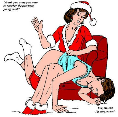 Miss Claus spanking