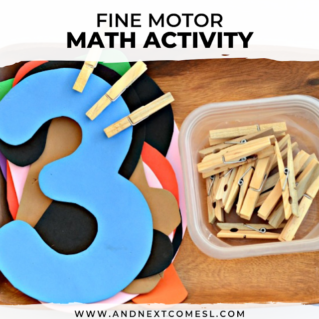 Math activity for toddlers or preschoolers