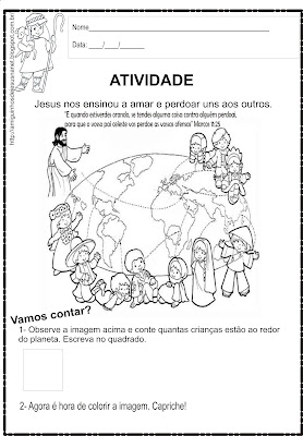 Atividade para contar e colorir 