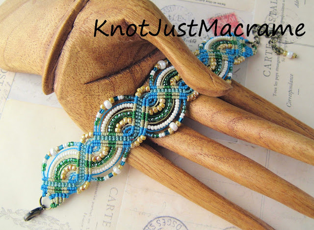 Beaded macrame bracelet tutorial by Sherri Stokey of Knot Just Macrame