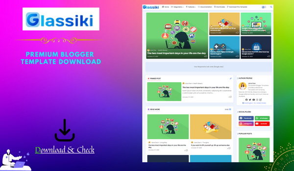 Glassiki Blogger Template Download