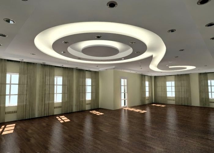 4 Curved gypsum ceiling designs for living room 2019