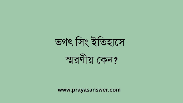 ভগৎ সিং ইতিহাসে স্মরণীয় কেন