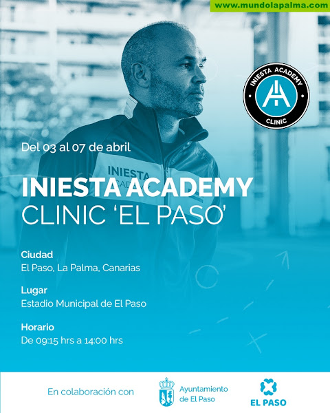 La visión y los valores futbolísticos de Andrés Iniesta llegan a La Palma con la Iniesta Academy Clinic El Paso