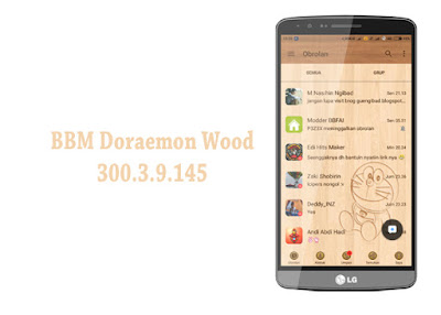 Download Free BBM MOD Doraemon Wood Versi terbaru v300.3.9.145 APK BETA