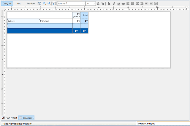 Column Grand Total in Crosstab using iReport - Jasper Report