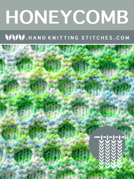 The Art of Hand Knititng - Honeycomb Slip Stitch Pattern