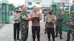 Kapolsek Cikande Beri Ucapan Selamat HUT TNI ke-77 ke Danramil Cikande