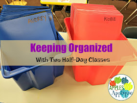 Keeping Organized with Two Half Day Classes | Apples to Applique