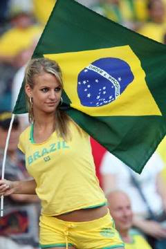 Female Brazilian soccer fan