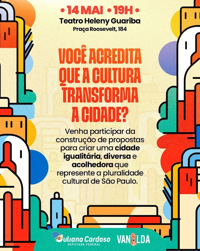 14/5- 19 h- Roda de conversa sobre cultura que transforma a cidade