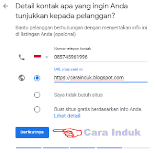 Nomor telepon google bisnisku