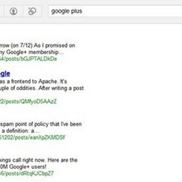 Extensión para buscar publicaciones en Google Plus