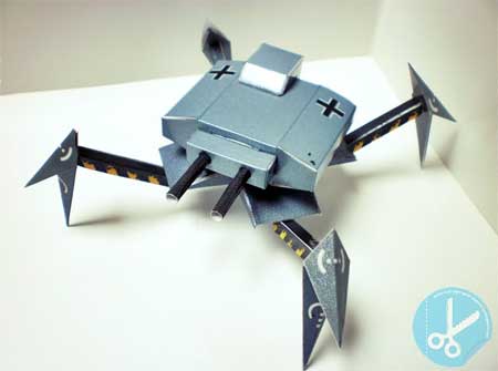 Angreifer Crawler Tank Papercraft