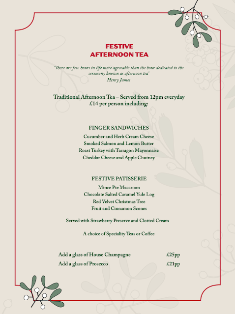 Rudolph's Restaurant Fenwick : Festive Afternoon Tea Menu