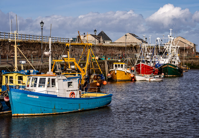 Photo of sunshine over Maryport Harbour on Monday morning