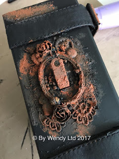 Finnabair rust paste on altered box