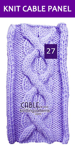 Knitted Cable Panel Pattern 27