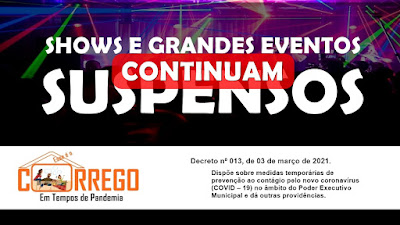 Grandes EVENTOS continuarão SUSPENSOS