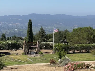 overview and Napa Valley view at Bubbling Well Pet Memorial Park in Napa, California