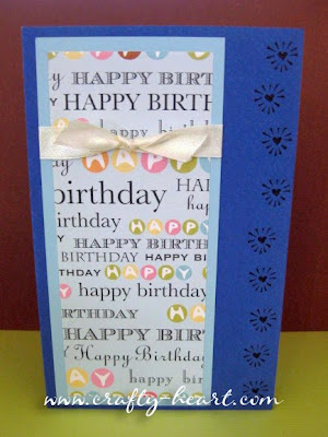 Happy Birthday Card in blue