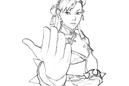 street fighter coloring page Streetfighter ryu carlosgomezartist cammy