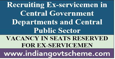 VACANCY IN SEATS RESERVED FOR EX-SERVICEMEN