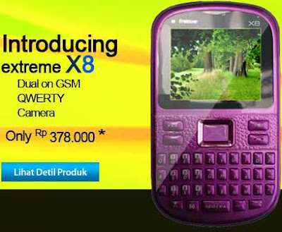 Ponsel Nexcom extreme X8 harga specs