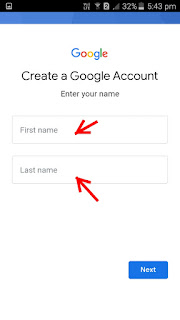 Gmail create account