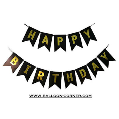 Bunting Flag Segilima HAPPY BIRTHDAY Huruf Hot Print Emas 